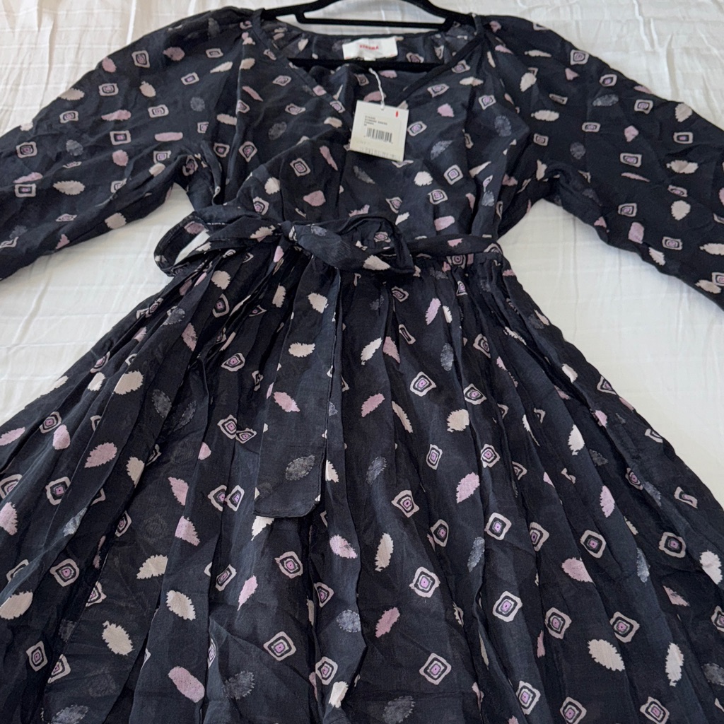 Xirena Navy And Light Purple Patterned Women’s Mini Dress
